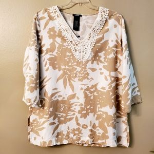 Premise Tropical Floral Print Tunic NWT